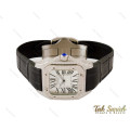 ساعت کارتیر سانتوس زنانه نگین دار بندچرم مشکی Cartier-4081-L