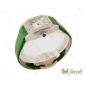 ساعت کارتیر زنانه دورنگین بند چرم سبز Cartier-4082-L