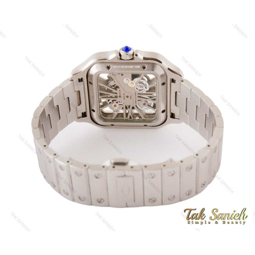 ساعت کارتیر مردانه مدل سانتوس اسکلتون Cartier-4083-G