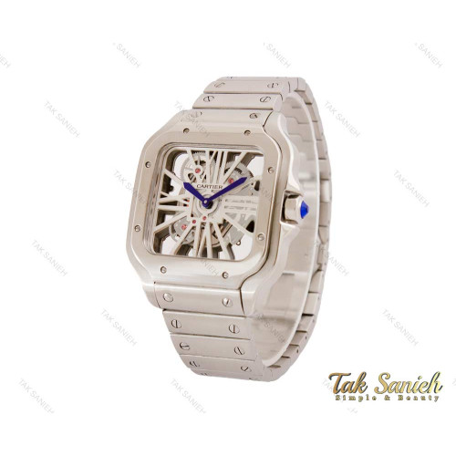 ساعت کارتیر مردانه مدل سانتوس اسکلتون Cartier-4083-G