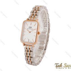 ساعت دنیل ولینگتون زنانه مستطیلی رزگلد سیلور DW-4084-L