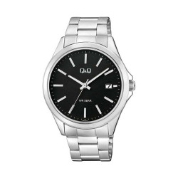 ساعت مردانه کیوکیو استیل صفحه مشکی QQ-4568-G