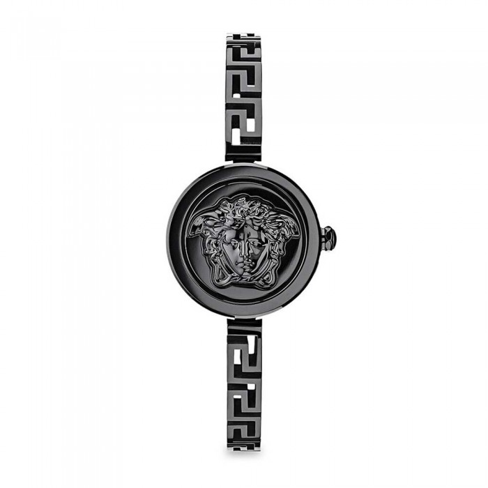 ساعت ورساچه زنانه تمام مشکی صفحه مخفی Versace-4777-L