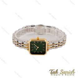 ساعت دنیل ولینگتون زنانه مربعی دورنگ طلایی صفحه سبز DW-4818-L