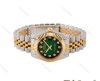 ساعت رولکس زنانه دورنگ طلایی صفحه سبز مشکی Rolex-4833-L