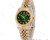 ساعت رولکس زنانه دورنگ طلایی صفحه سبز مشکی Rolex-4833-L