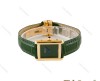 ساعت کارتیر تانک زنانه طلایی بند چرم سبز Cartier-4836-L