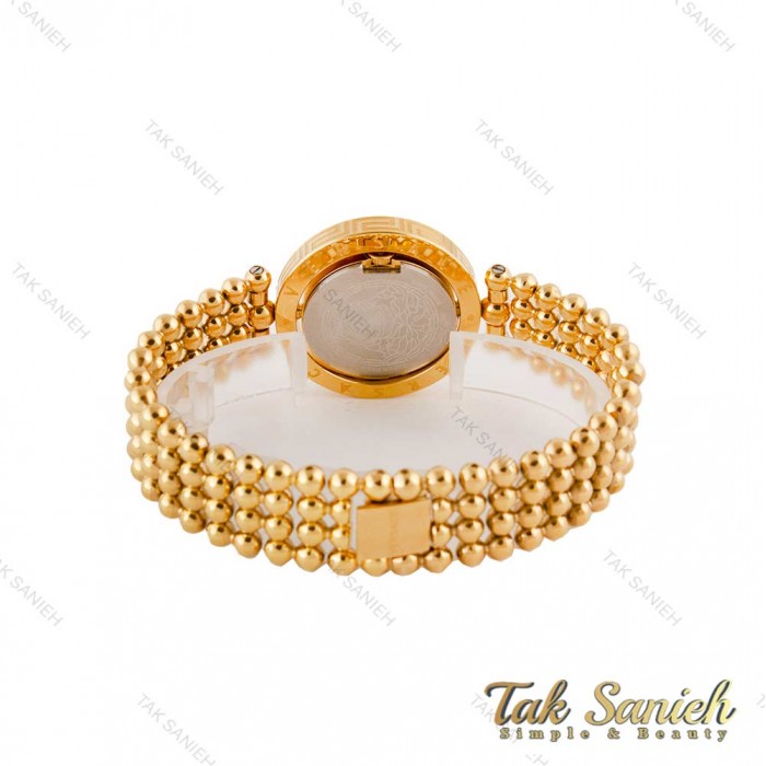 ساعت ورساچه طلایی زنانه صفحه سفید چرخان Versace-4878-L