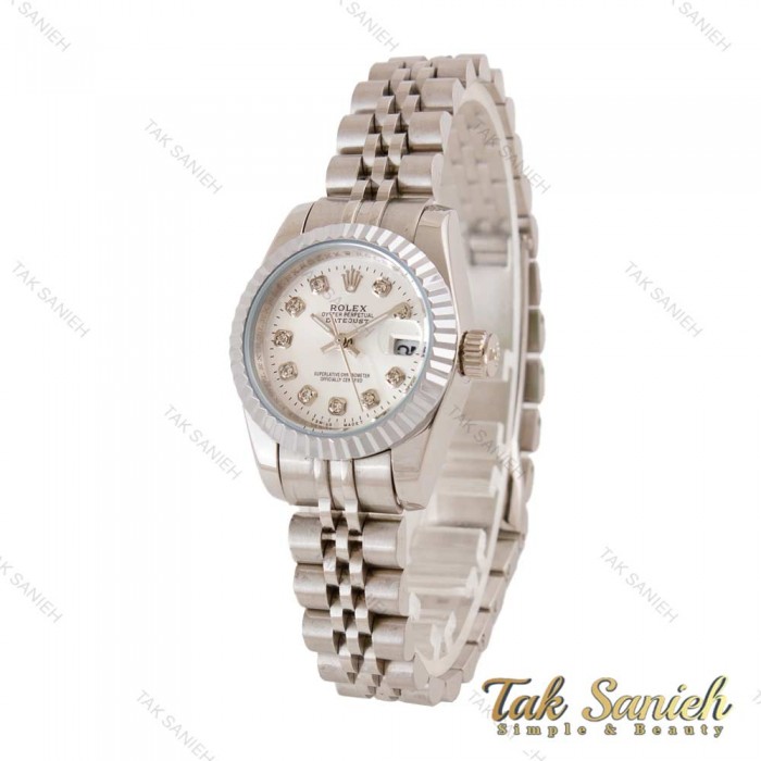 ساعت رولکس دیت جاست زنانه تمام سیلور Rolex-4954-L