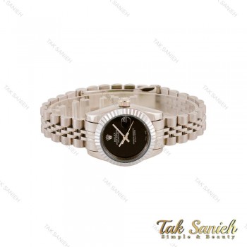ساعت رولکس زنانه صفحه مهندسی مشکی سایز اسمال Rolex-4956-L
