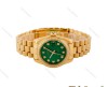 ساعت رولکس زنانه بند پرزیدنت طلایی صفحه سبز دورنگین Rolex-4961-L