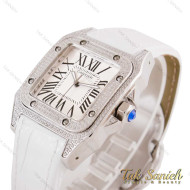 ساعت کارتیر سانتوس زنانه فول نگین سفید Cartier-4596-G