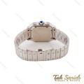 ساعت کارتیر سانتوس مردانه نقره ای صفحه مشکی Cartier-4990-G