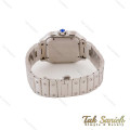 ساعت کارتیر سانتوس مردانه نقره ای صفحه سبز Cartier-4992-G