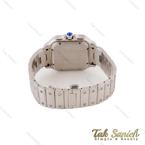 ساعت کارتیر سانتوس مردانه نقره ای صفحه سبز Cartier-4992-G