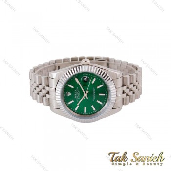 ساعت رولکس مردانه دیت جاست 2 نقره ای صفحه سبز Rolex-5005-G