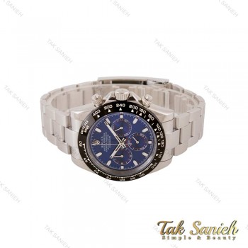 ساعت رولکس دیتونا مردانه نقره ای صفحه سرمه ای Rolex-5010-G