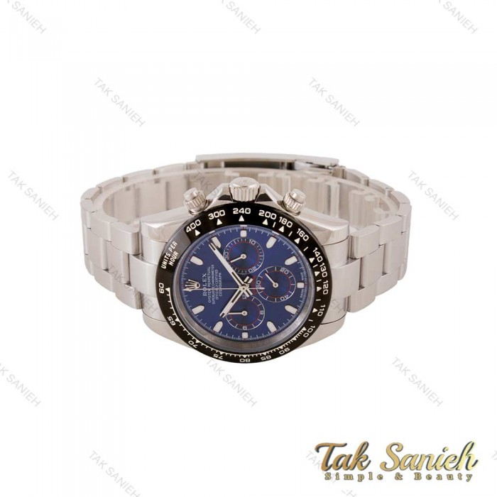 ساعت رولکس دیتونا مردانه نقره ای صفحه سرمه ای Rolex-5010-G