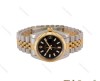 ساعت رولکس مردانه دورنگ طلایی صفحه مشکی ایندکس خطی Rolex-5019-G