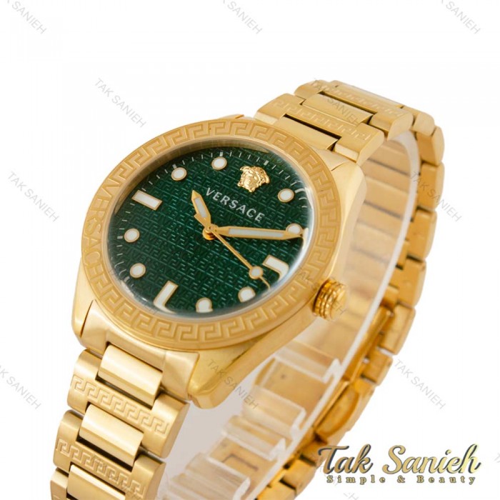ساعت ورساجه Greca زنانه طلایی صفحه سبز Versace-5053-L