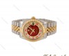 ساعت رولکس مردانه دورنگ طلایی ایندکس رومی قرمز Rolex-5106-G