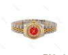 ساعت رولکس زنانه دورنگ طلایی صفحه قرمز ایندکس رومی اسمال Rolex-5108-S-L