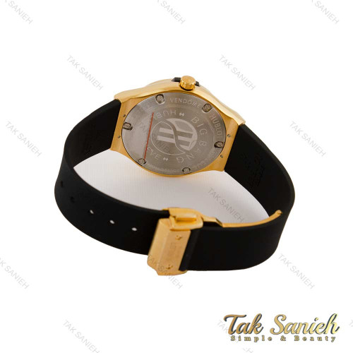 ساعت هابلوت زنانه فول نگین طلایی صفحه سفید Hublot-5130-L