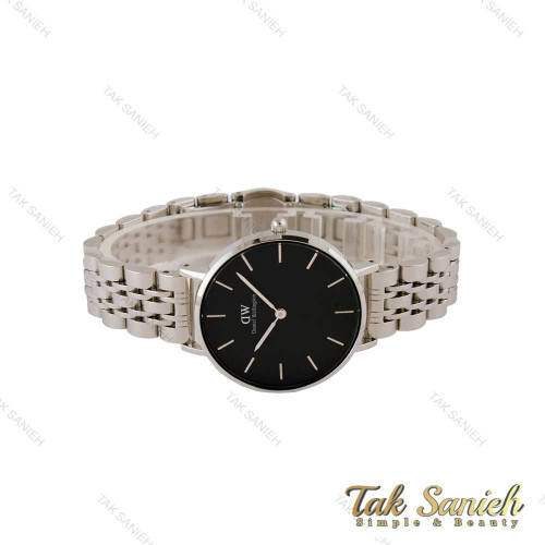 ساعت دنیل ولینگتون زنانه استیل صفحه مشکی مدیوم DW-5184-32-L