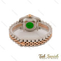 ساعت رولکس زنانه دورنگ رزگلد دورنگین صفحه سبز Rolex-5221-L