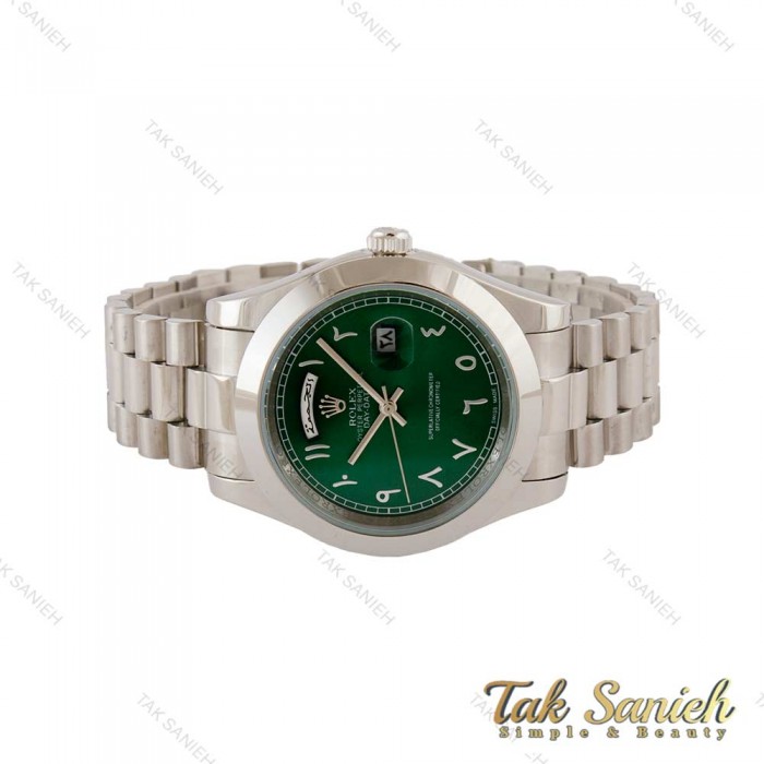 ساعت رولکس دی دیت مردانه سیلور صفحه سبز عربی Rolex-5362-G