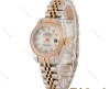 ساعت رولکس زنانه دورنگ رزگلد دورنگین صفحه سفید Rolex-5405-L