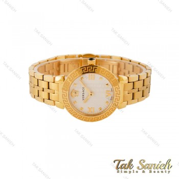 ساعت زنانه ورساجه طلایی صفحه سفید Versace-5407-L