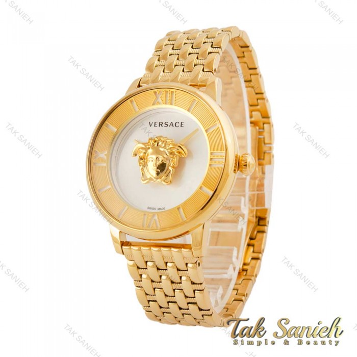 ساعت ورساچه زنانه La Medusa طلایی صفحه سفید Versace-5408-G