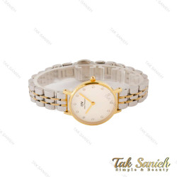 ساعت DW زنانه دورنگ طلایی صفحه سفید ایندکس نگین Daniel-5450-L