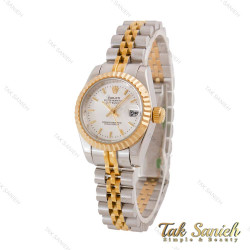 ساعت رولکس زنانه طلایی نقره ای خطی اسمال Rolex-4728-L