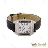 ساعت کارتیر سانتوس دومونت مردانه سیلور مشکی Cartier-5550-G
