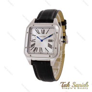 ساعت کارتیر سانتوس دومونت مردانه سیلور مشکی Cartier-5550-G