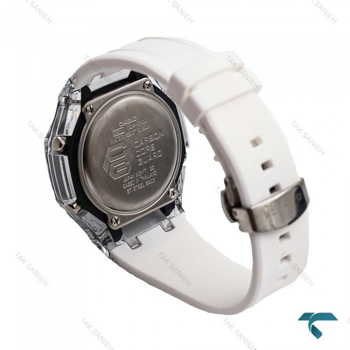 ساعت جی شاک GA2100 مردانه سفید شیشه ای G-Shock-5845-G