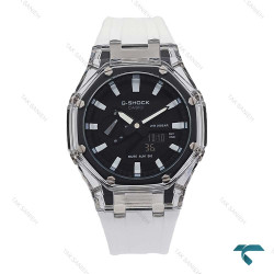 ساعت جی شاک GA2100 مردانه سفید شیشه ای G-Shock-5845-G