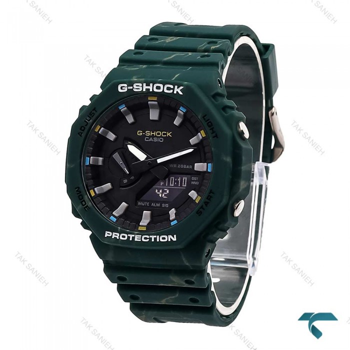 جی شاک GA2100 مردانه سبز چریکی Casio-5864-G