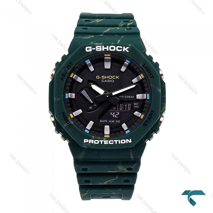 جی شاک GA2100 مردانه سبز چریکی Casio-5864-G