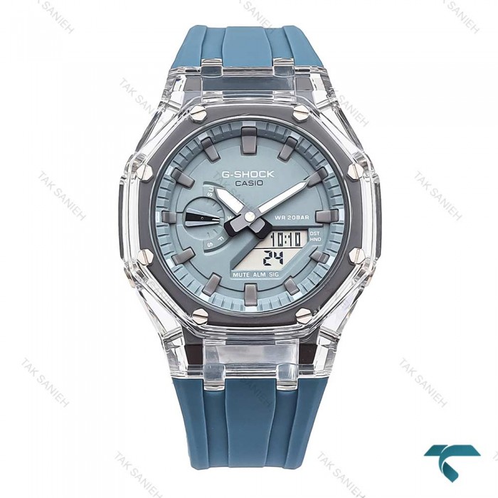 ساعت جی شاک GA2100 مردانه شیشه ای طوسی Casio-5877-G