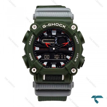 ساعت جیشاک GA-900C مردانه سبز طوسی Casio-5879-G