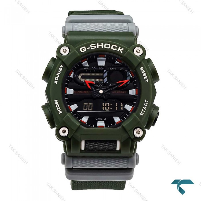 ساعت جیشاک GA-900C مردانه سبز طوسی Casio-5879-G