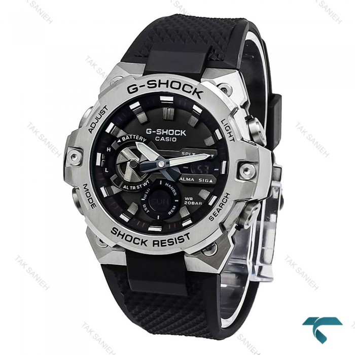 ساعت جیشاک GST-B400 مردانه سیلور مشکی Casio-5890-G