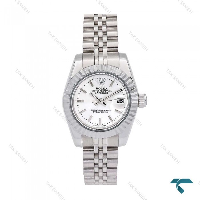 ساعت رولکس زنانه سیلور صفحه سفید خطی Rolex-5647-L