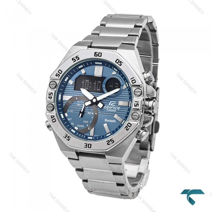 ساعت ادیفایس ECB10 کاسیو مردانه سیلور صفحه آبی Casio-5913-G