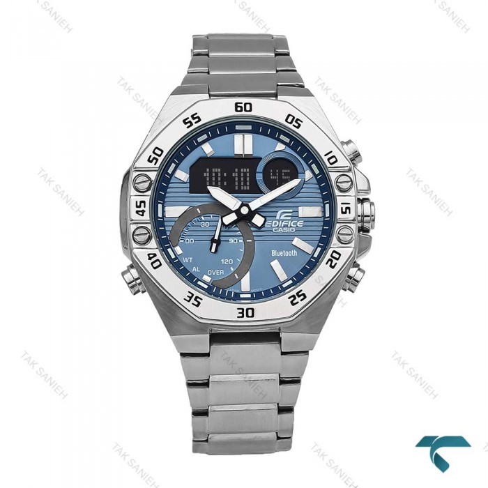 ساعت ادیفایس ECB10 کاسیو مردانه سیلور صفحه آبی Casio-5913-G