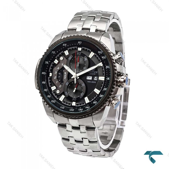 ساعت کاسیو ادیفایس EF558 مردانه استیل صفحه مشکی Casio-5928-G