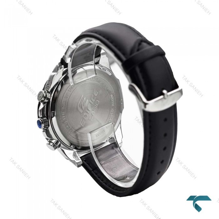 ساعت ادیفایس کاسیو EFR539 مردانه چرمی سیلور مشکی Casio-5937-G